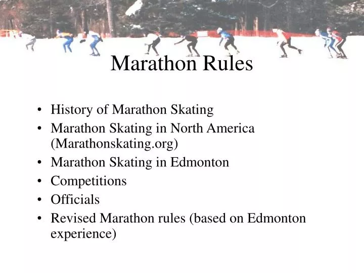 marathon rules n.