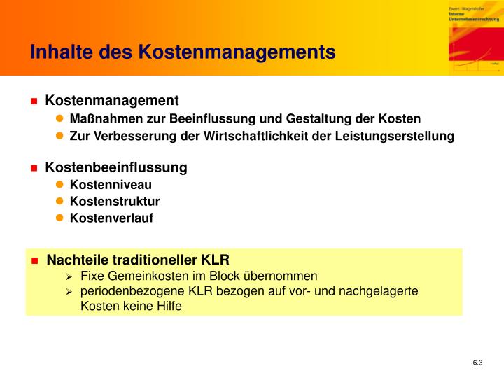 Ppt Kosten Management Powerpoint Presentation Free Download Id 701303