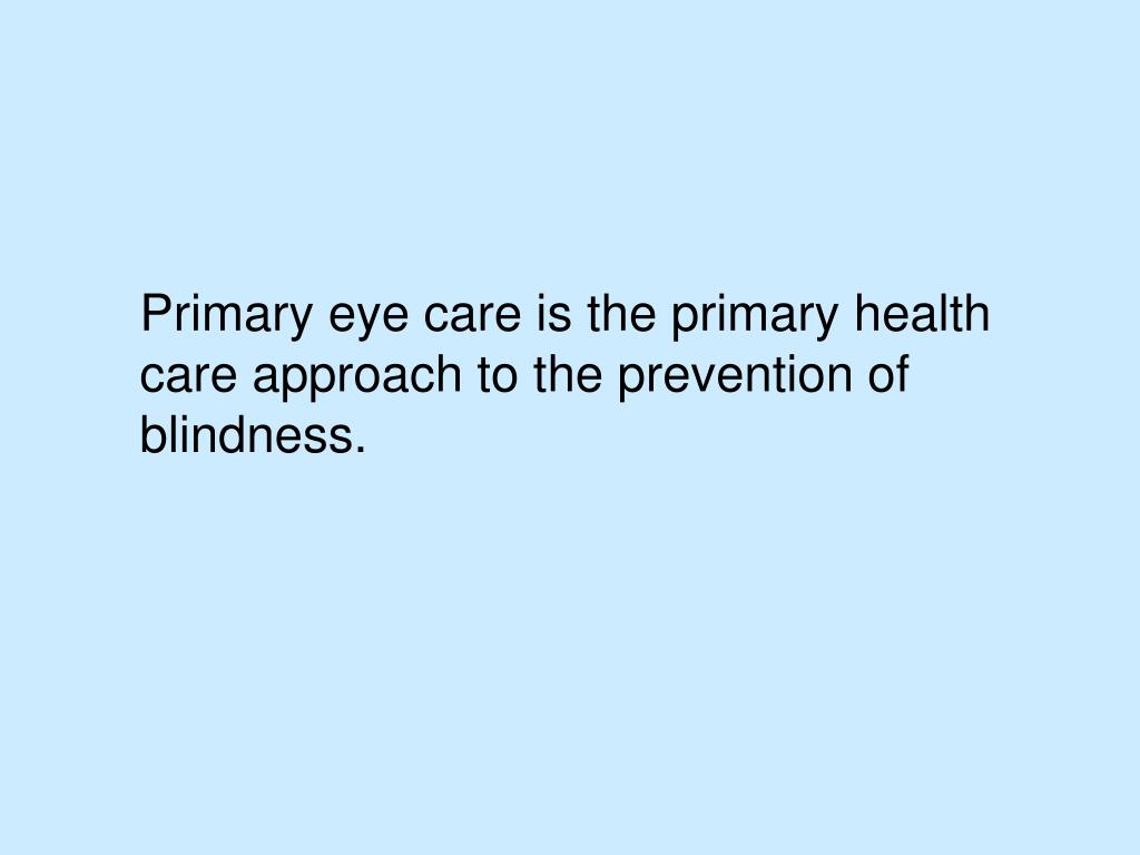 PPT Primary Eye Care and Community Participation PowerPoint Presentation ID701561