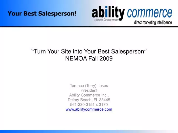 your best salesperson n.