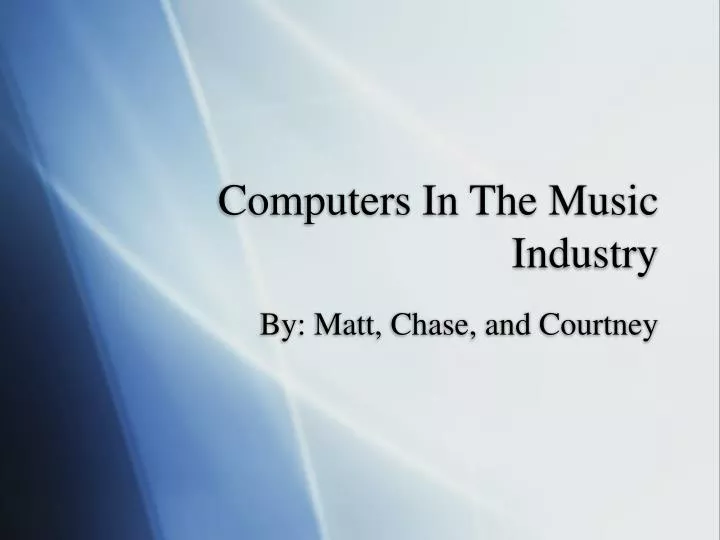 computers in the music industry n.