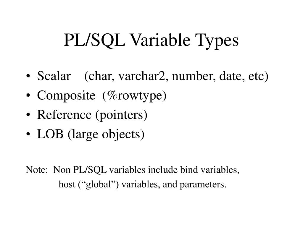 Sql variables
