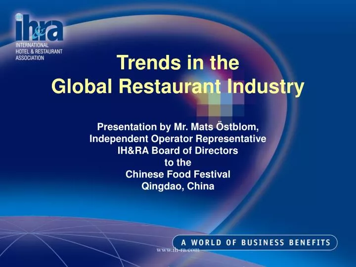 trends in the global restaurant industry n.