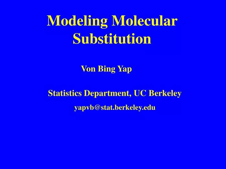 modeling molecular substitution n.