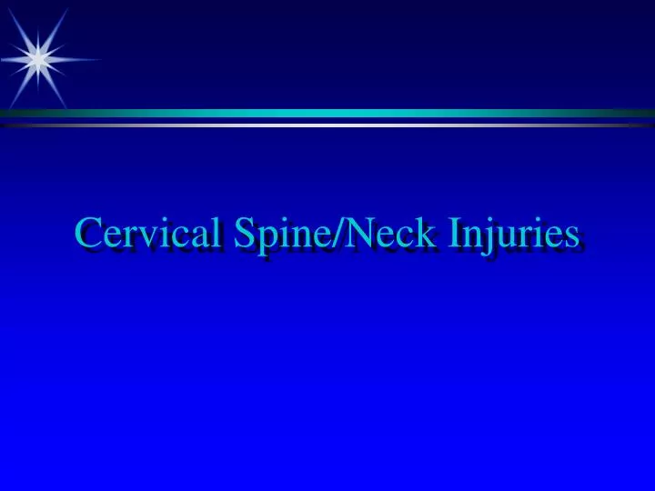 cervical spine neck injuries n.