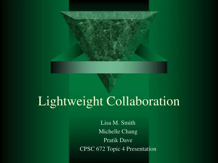 lightweight collaboration n.