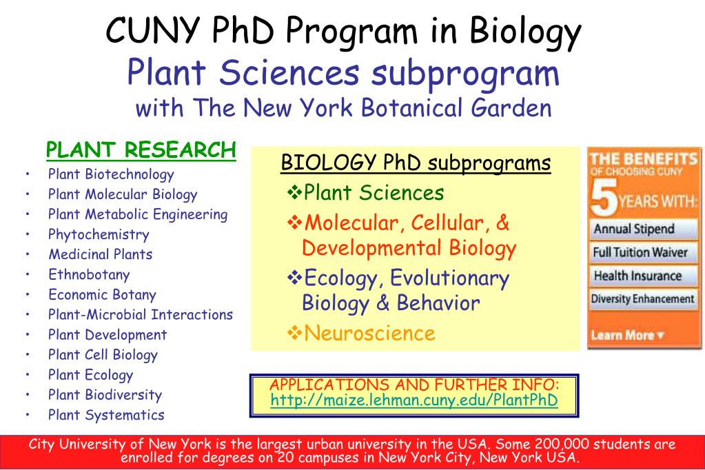 phd programs for plant biology