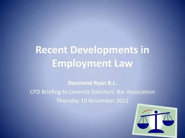 recent developments in employment law n.