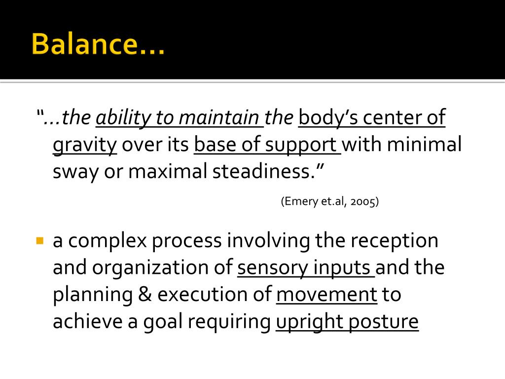 PPT Therapeutic techniques to improve balance in neurological and