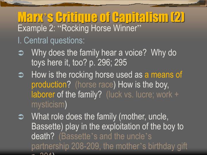 the rocking horse winner family values David herbert lawrence reveals the folly of substituting money and luck for family and love in the rocking-horse winner, the story of of mainstream values. the rocking horse winner family values David herbert lawrence reveals the folly of substituting money and luck for family and love in the rocking-horse winner, the story of of mainstream values.