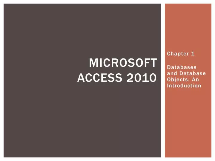 powerpoint presentation on ms access 2010