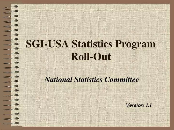 sgi usa statistics program roll out n.