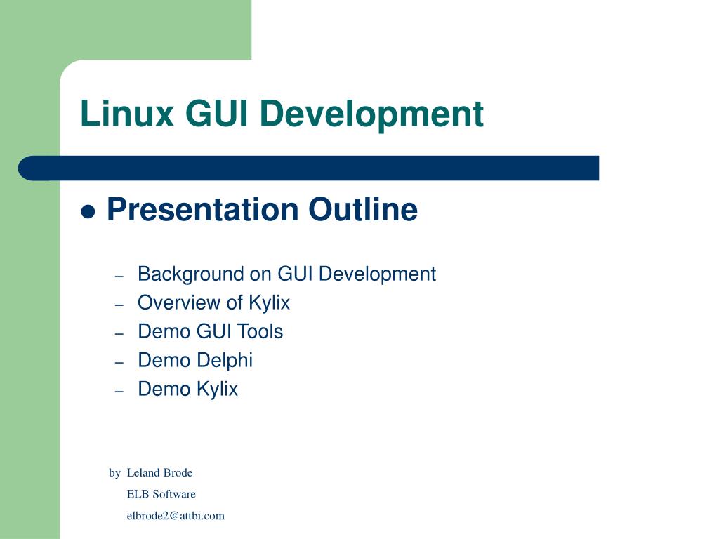 PPT - Linux RAD/GUI Development PowerPoint Presentation, free download -  ID:707995