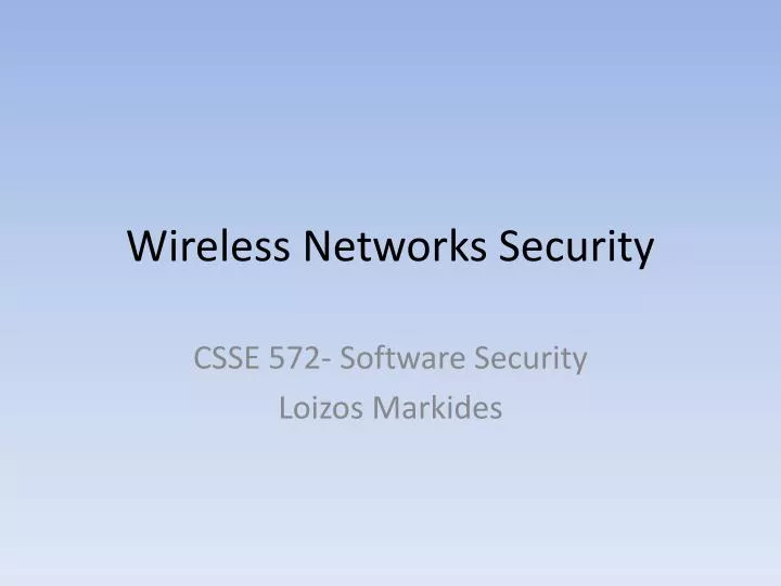 wireless networks security n.