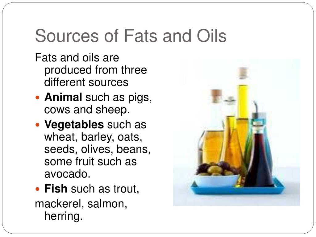 Pictures Of Fats And Oils