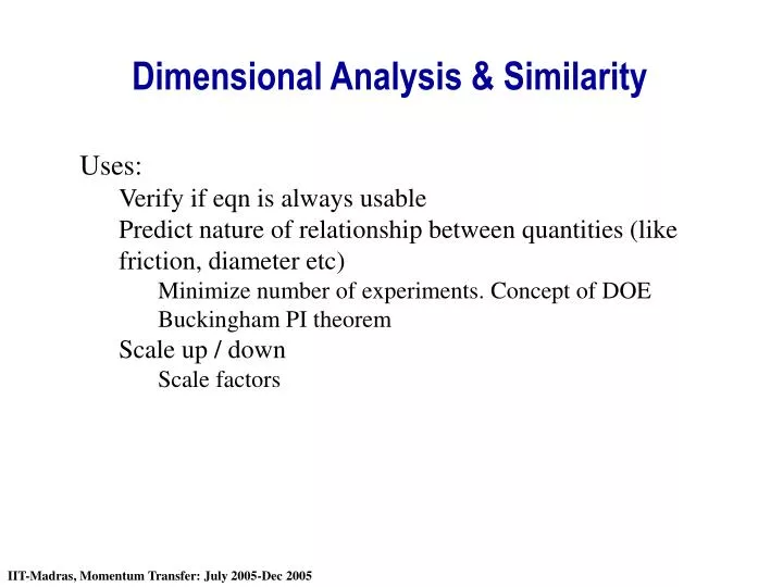 dimensional analysis similarity n.