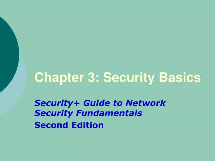 chapter 3 security basics n.