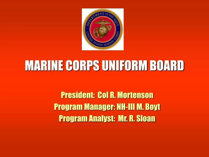 marine corps uniform board n.