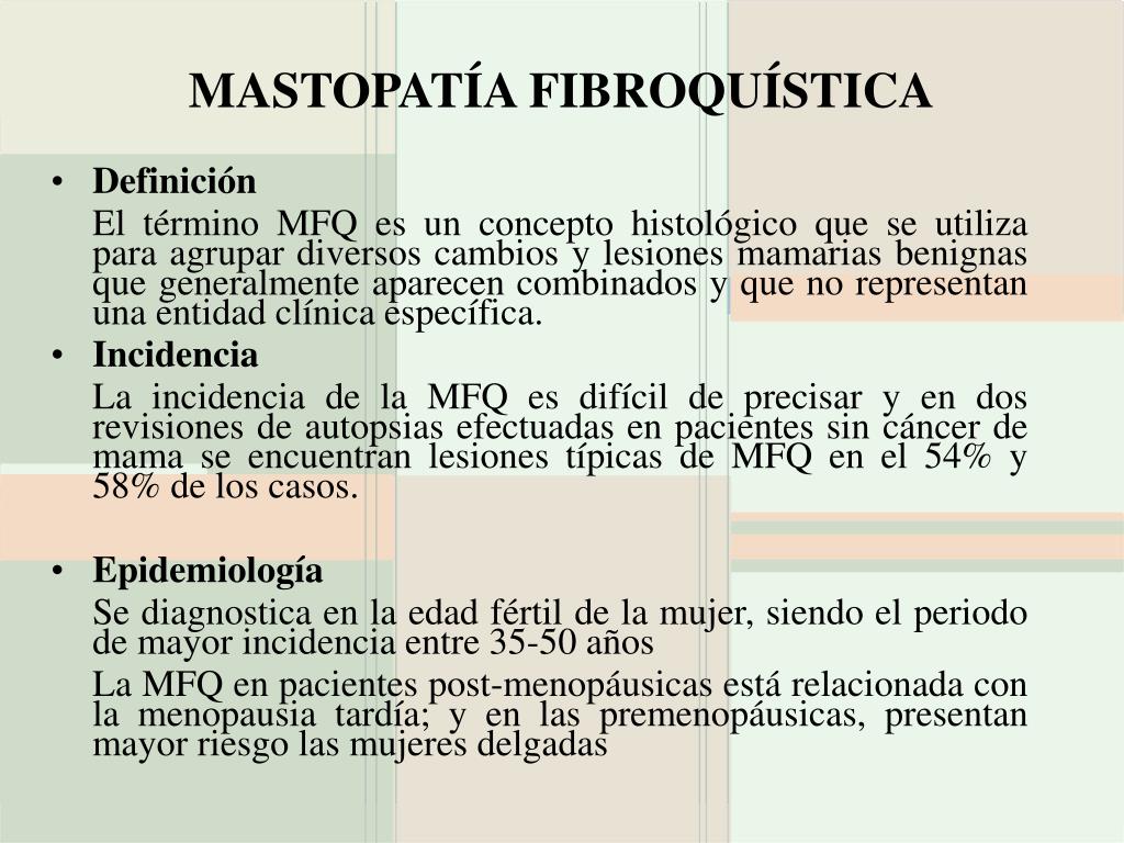 tratamiento para mastopatia fibroquistica pdf