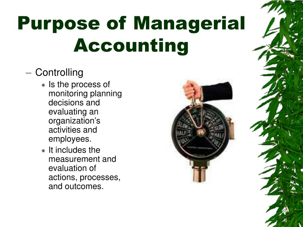 an assignment of managerial accounting