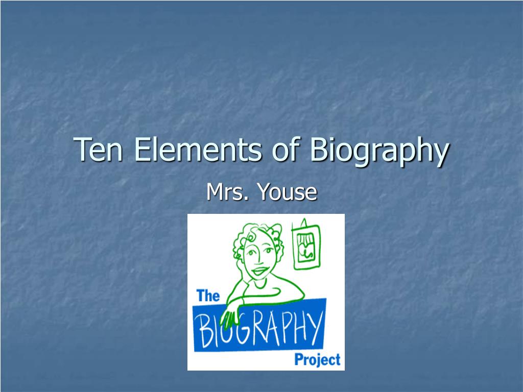 elements of the biography