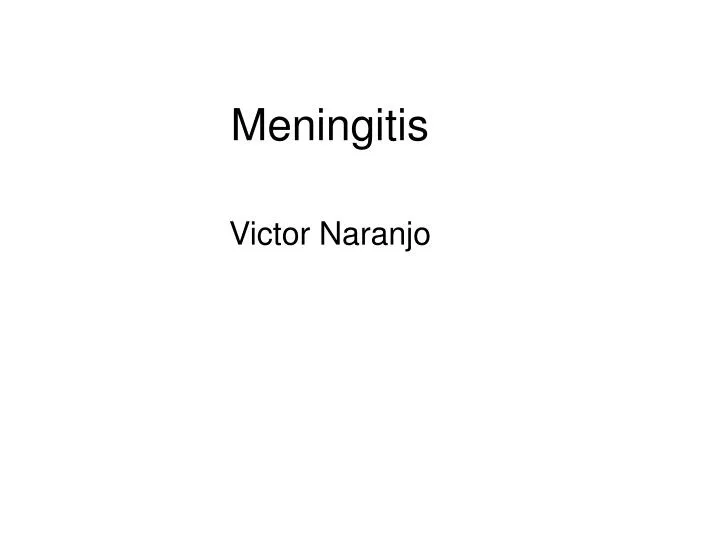 meningitis n.
