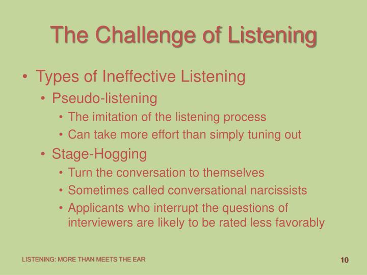 types of listening process