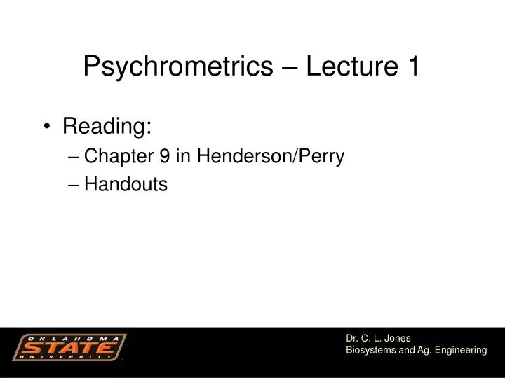 psychrometrics lecture 1 n.