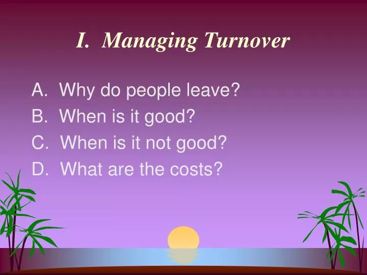 i managing turnover n.