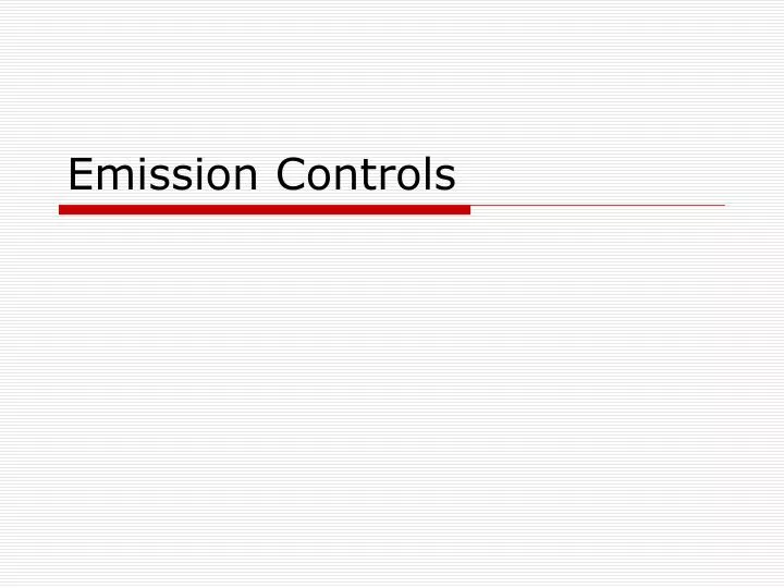 emission controls n.