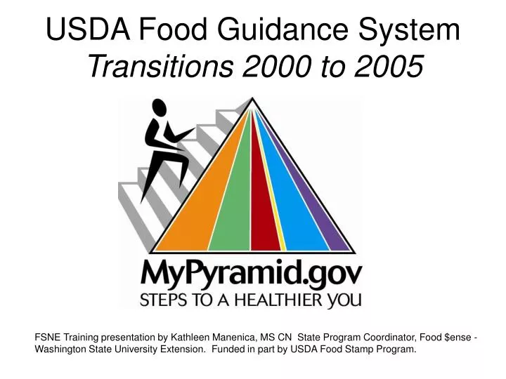 usda food guidance system transitions 2000 to 2005 n.