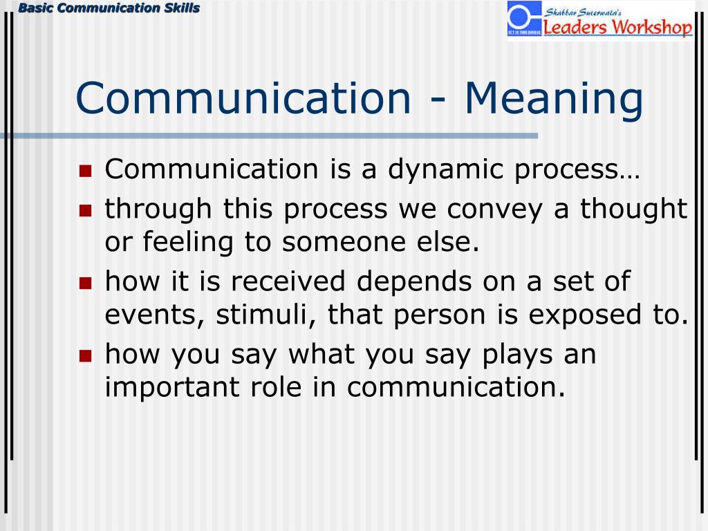 communication presentation meaning