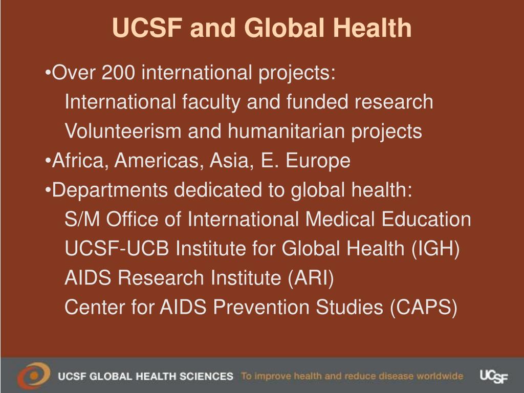 summer researchers in global health ucsf