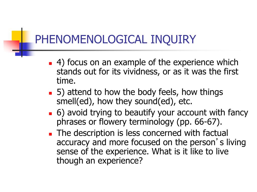 what is phenomenological research with citation
