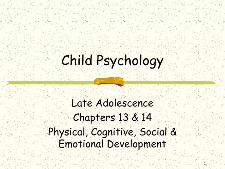 child psychology n.