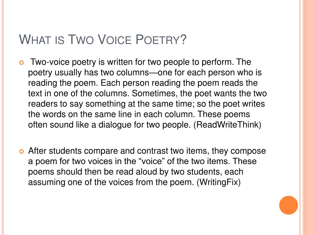 you have two voices poem essay