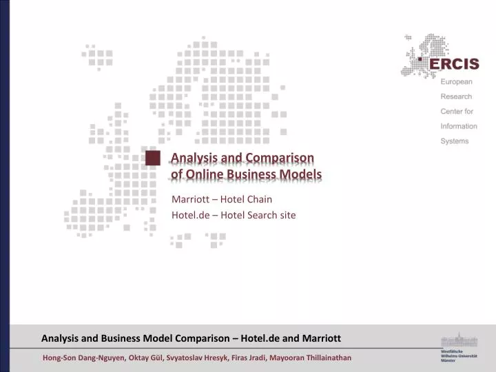 analysis and comparison of online business models n.