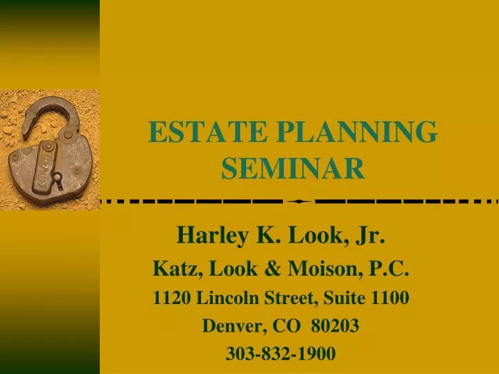 estate planning seminar n.