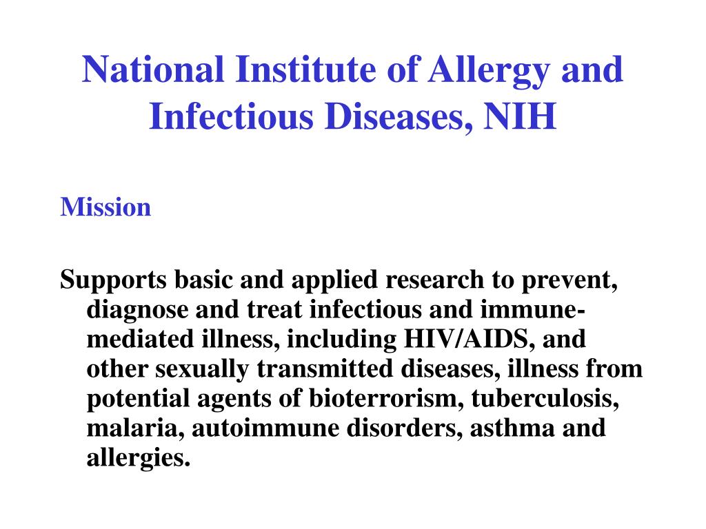 PPT - National Institute of Allergy and Infectious Diseases, NIH ...