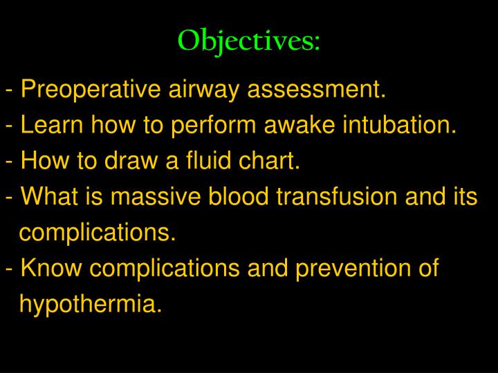 ppt anesthetic management of