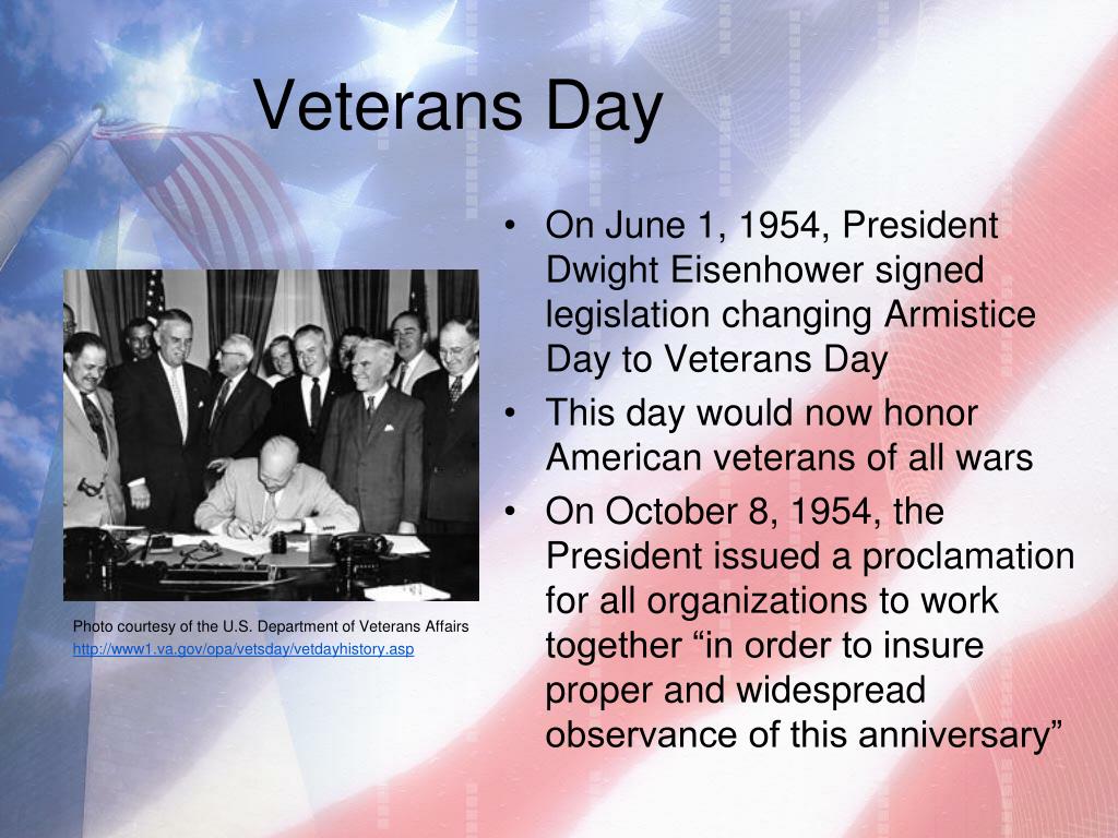 Facts on veterans day history