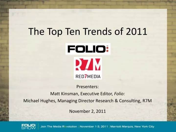 the top ten trends of 2011 n.
