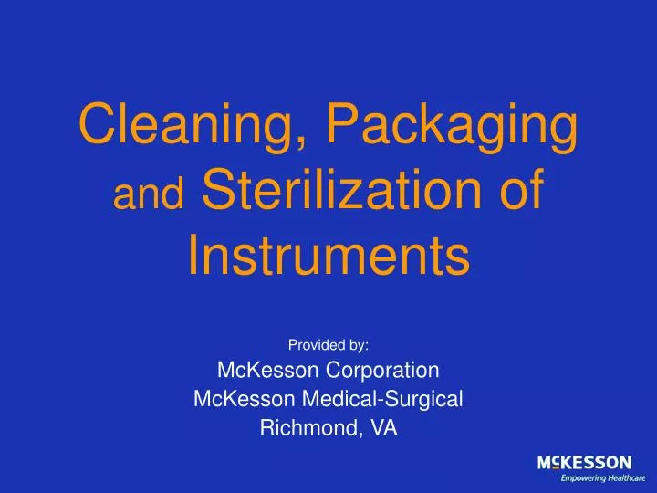 cleaning packaging and sterilization of instruments n.