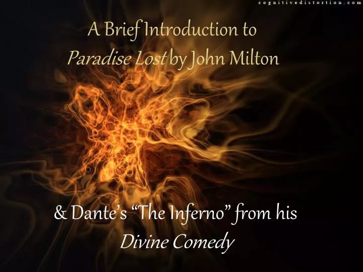 a brief introduction to paradise lost by john milton n.