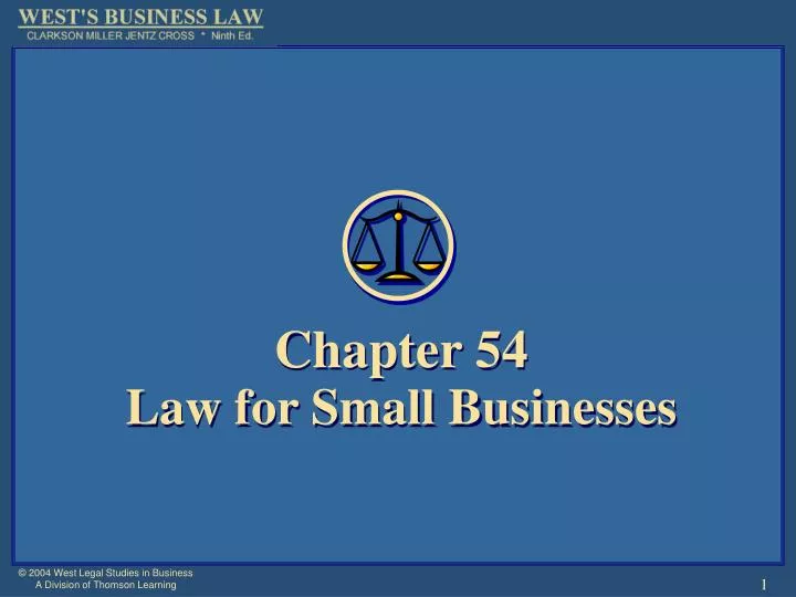 chapter 54 law for small businesses n.