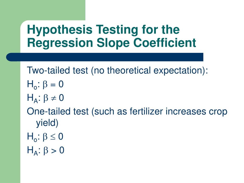 hypothesis example regression