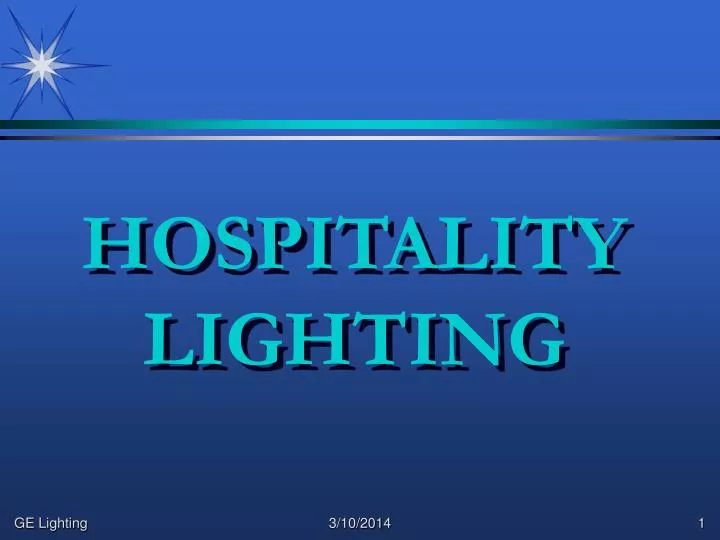 hospitality lighting n.