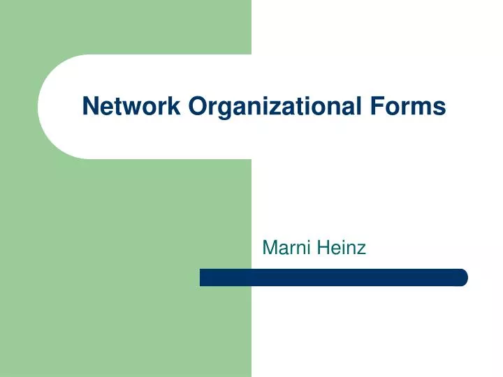 network organizational forms n.
