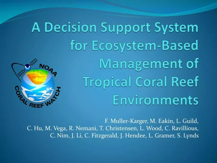 PPT - A Decision Support System for Ecosystem-Based Management of ...