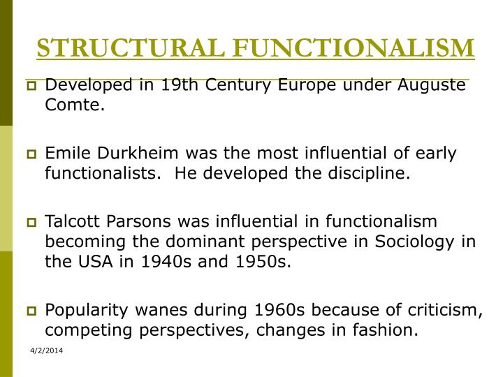 structural functionalism theory vs conflict theory